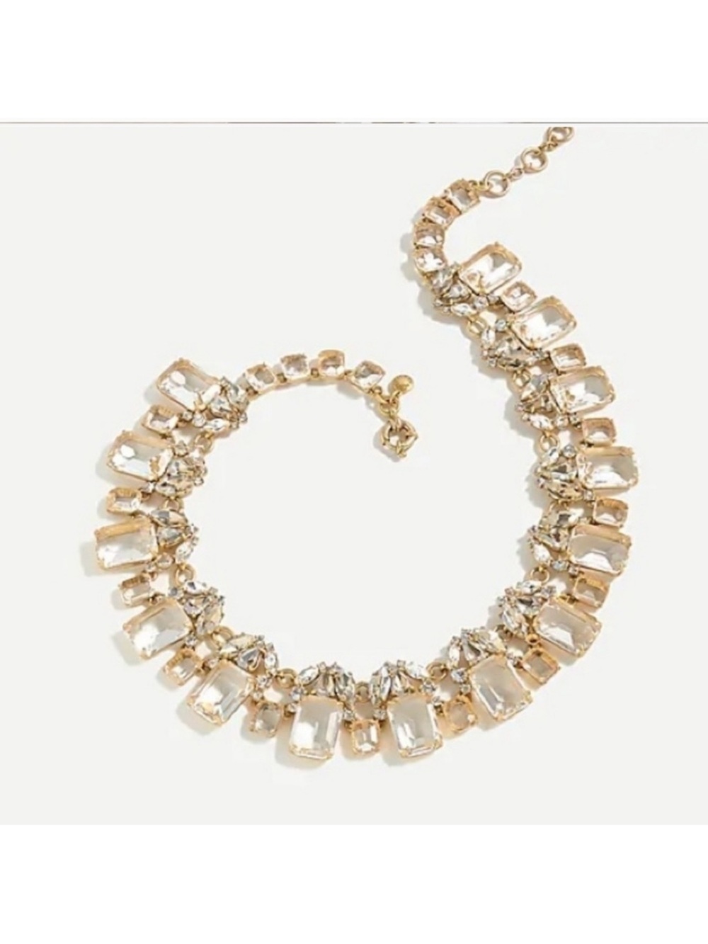 J. Crew Gold-Tone Clear Crystal Statement Necklace